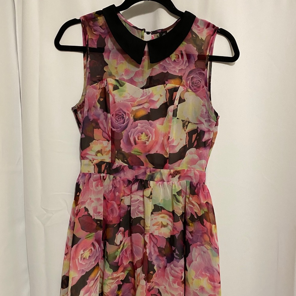 A mini floral dress